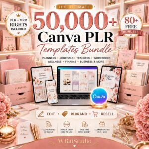 50,000+ Canva PLR Templates Bundle