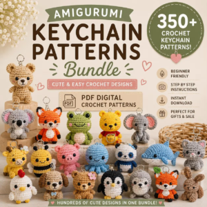 350+ Amigurumi Keychain Crochet Patterns Bundle